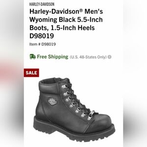 Men's Harley Davidson 5.5" Black Leather Riding Boot